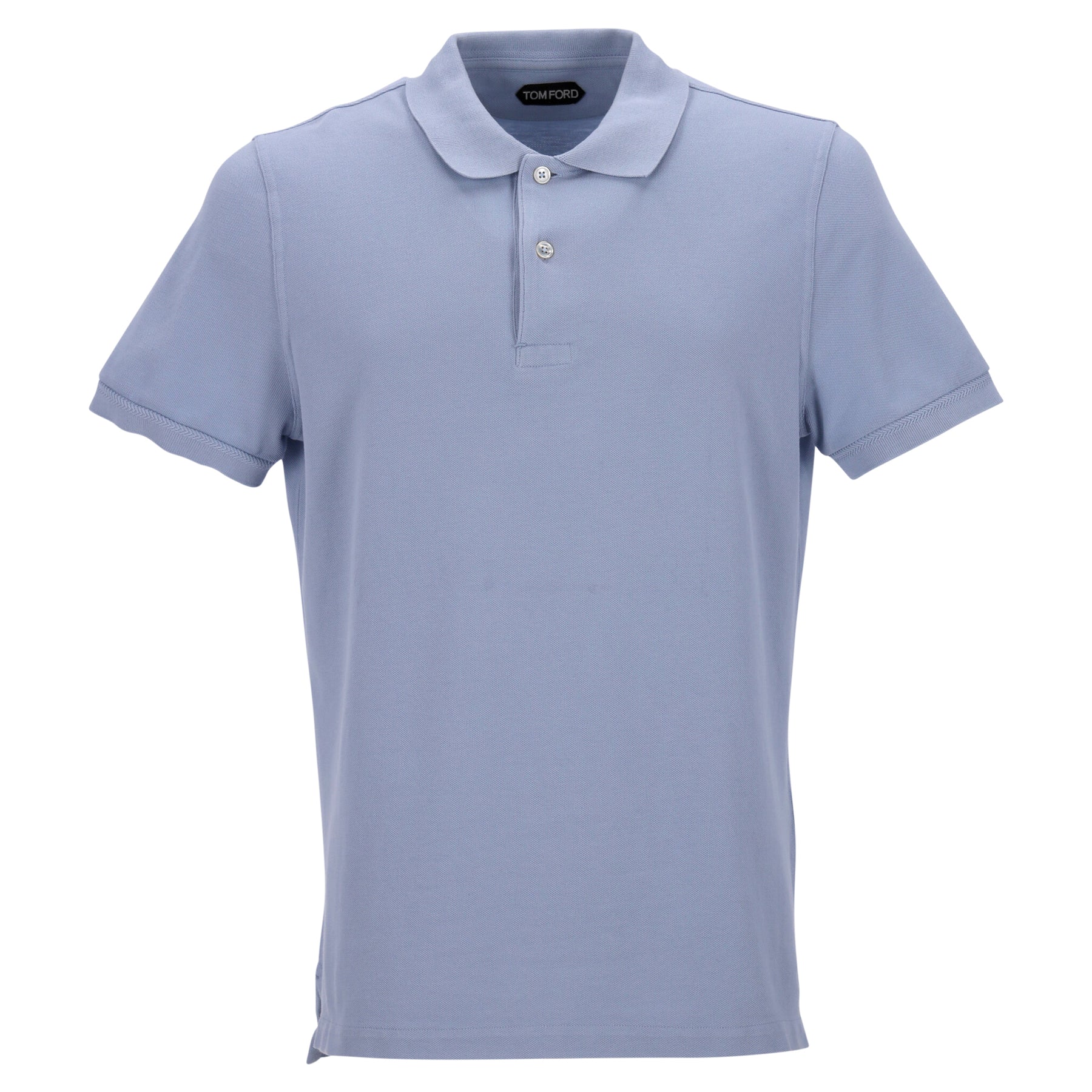 Tom Ford Poloshirt aus hellblauer Baumwolle