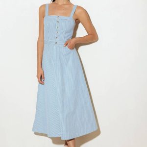 CAREFREE DAISY Gewebtes Midikleid