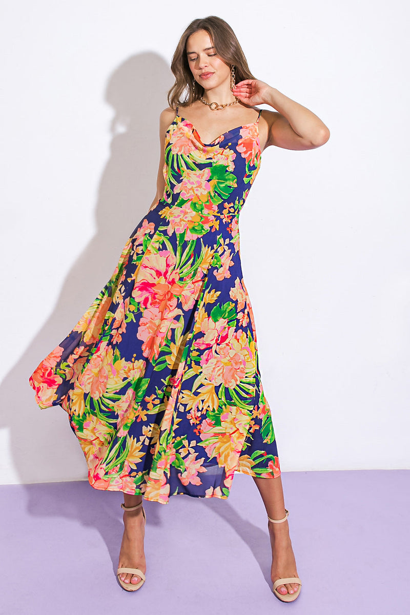 SWEETEST SOUL gewebt MIDI Kleid