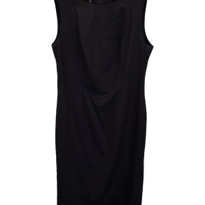 Escada Ärmelloses Mantelkleid aus schwarzer Baumwolle 7748705845308