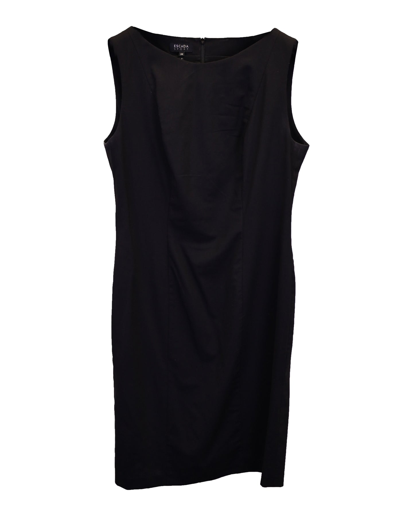Escada Ärmelloses Kleid aus schwarzer Baumwolle