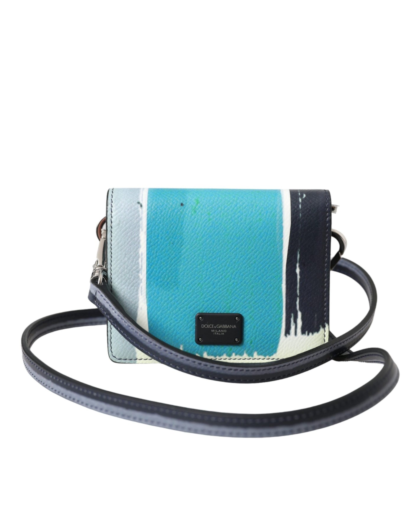 Dolce & Gabbana Mehrfarbig Leder DG Logo Bifold Kartenhalter Herren Geldbörse (Vorbesitz)