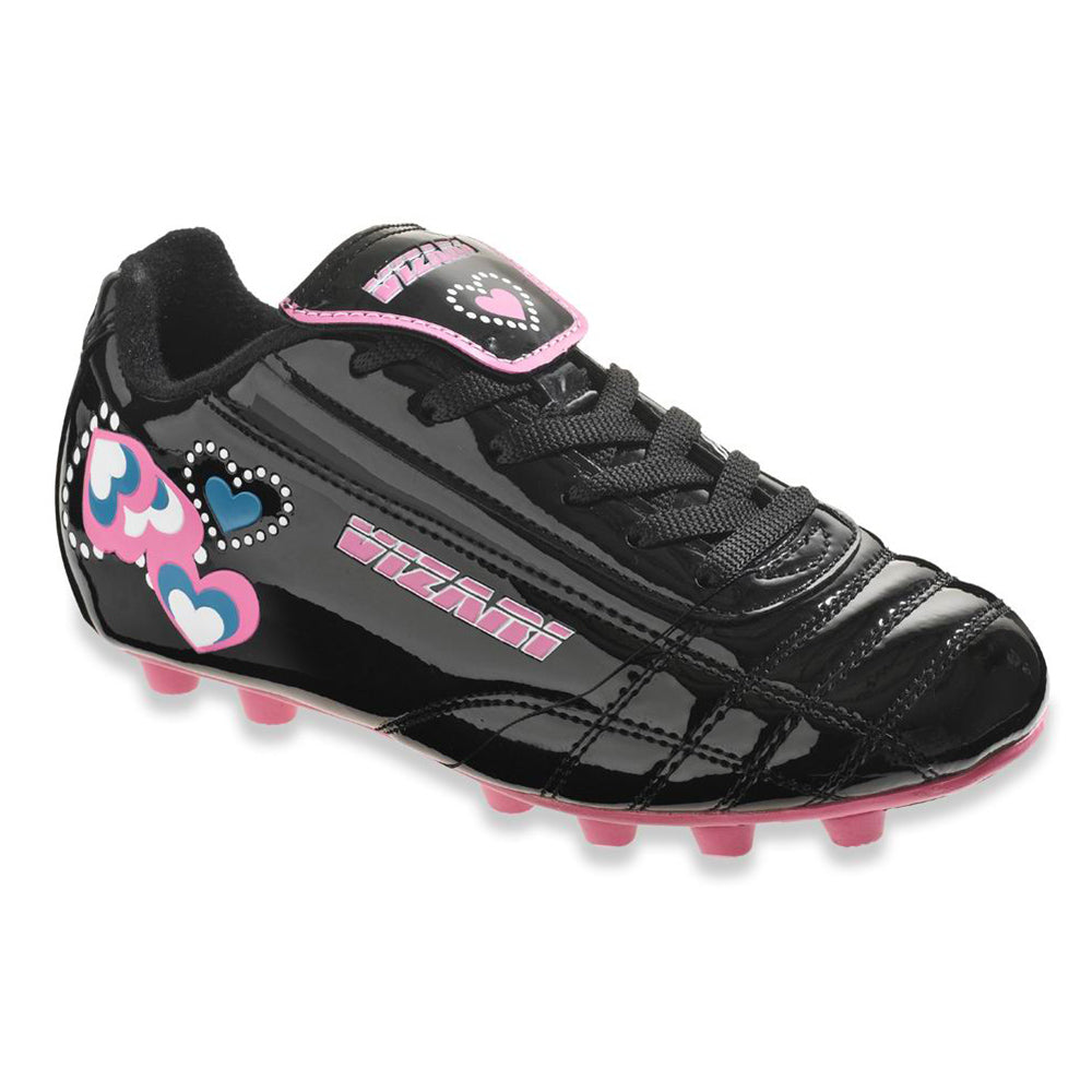 Vizari Kinder Shiny Retro Hearts feste Boden Fußballschuhe