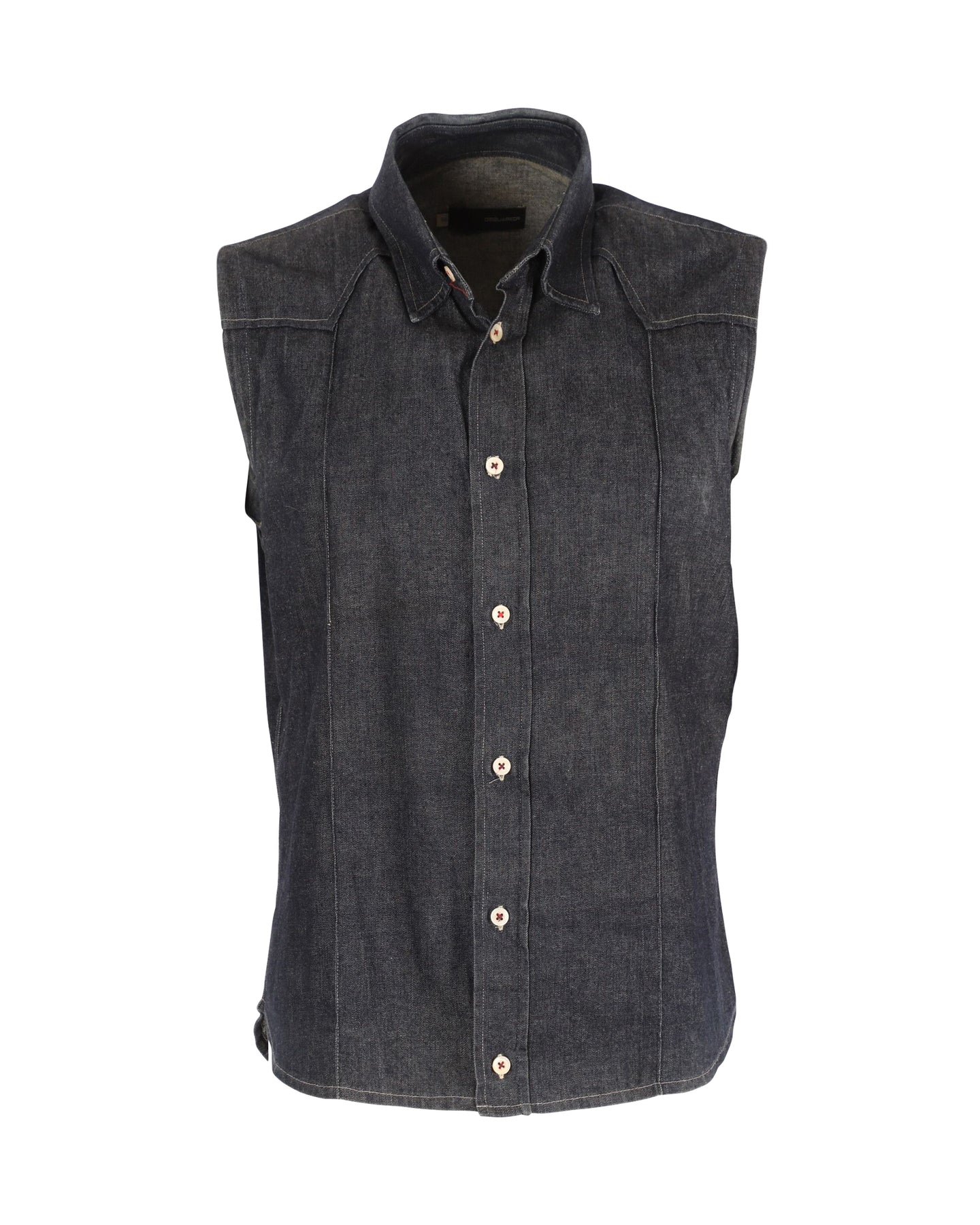 Dsquared2 Gestreifte Weste aus Baumwolle in Marineblau