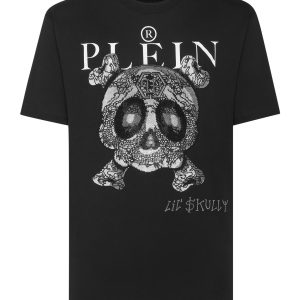 t-shirt rund Hals ss Monster mit Kristallen