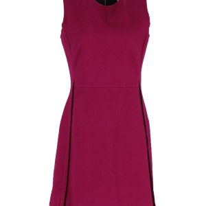 Victoria Beckham ärmelloses Minikleid aus roter violetter Wolle – 7748712661052