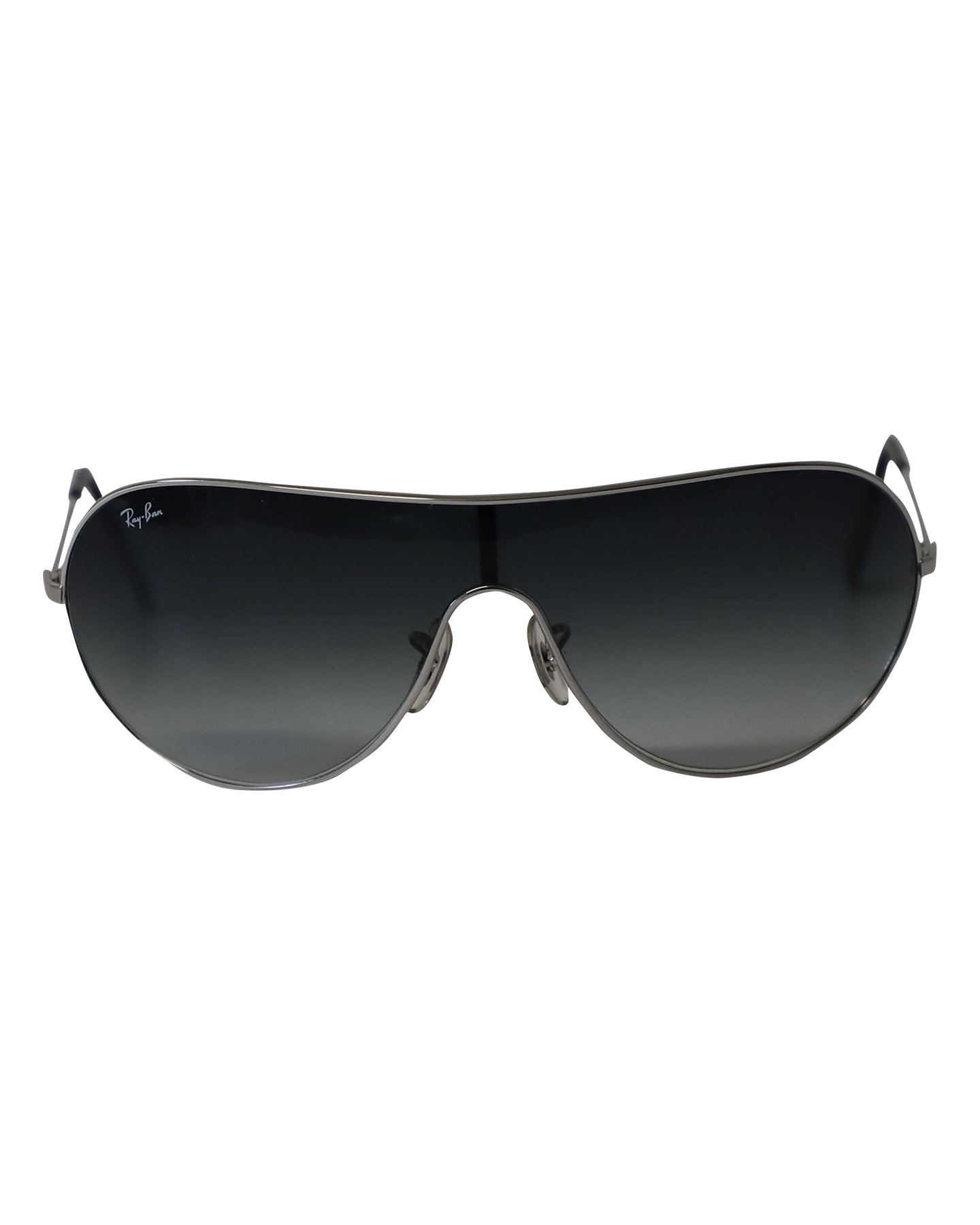 Ray Ban RB3250 Shield Gradient Sonnenbrille in Silber Metall