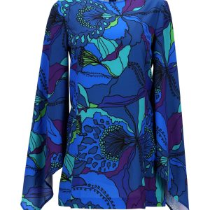 The Attico florales Langarm-Minikleid in mehrfarbiger Viskose 7748700209212
