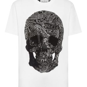 t-shirt rund Hals ss paisley strass