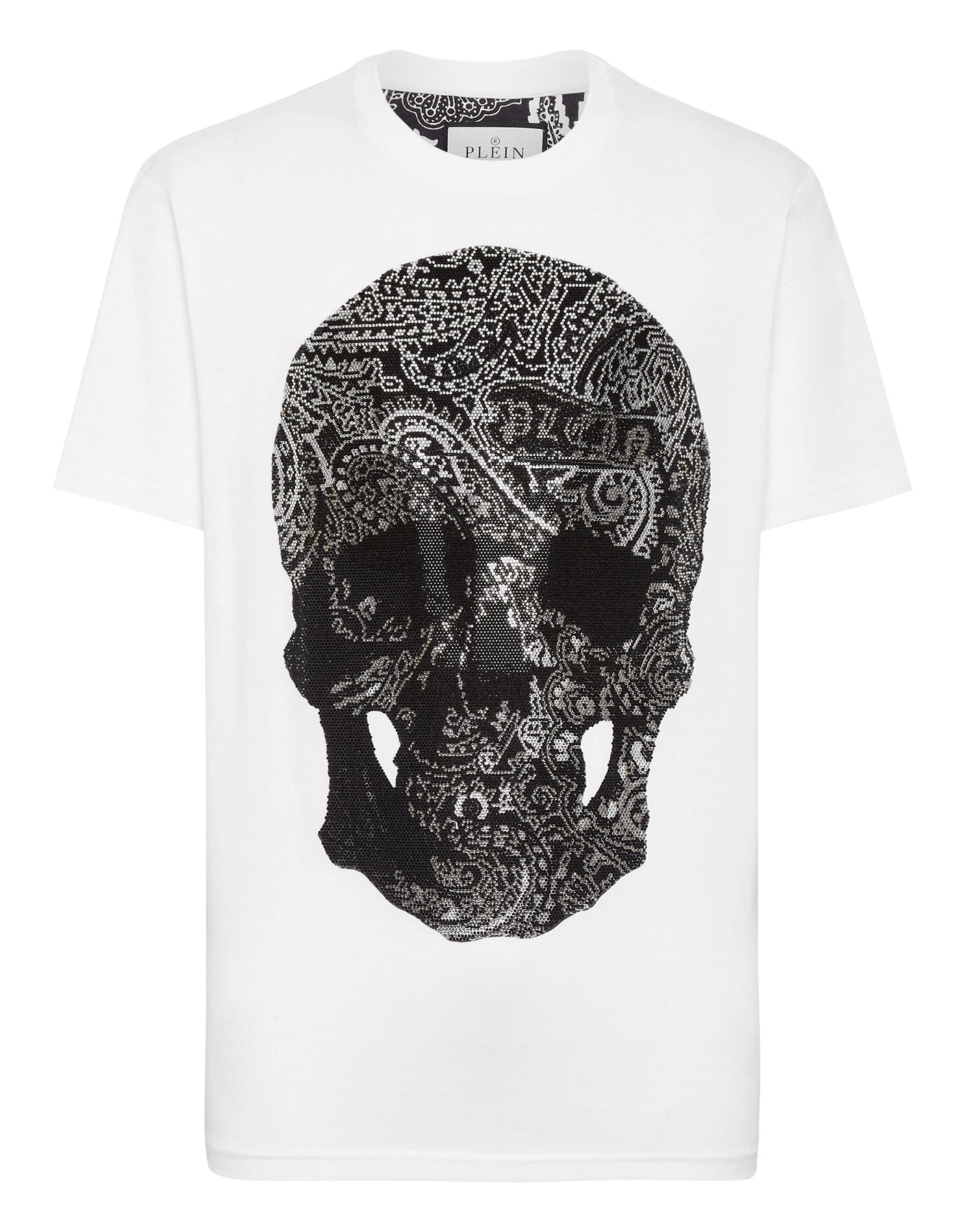 T-Shirt Rundhalsausschnitt SS Paisley Strass