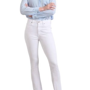 Mari Hi Rise Straight Jean in weiß