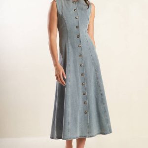NAUTICAL & NICE Denim Midikleid