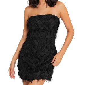 On To The Next Minikleid in schwarz