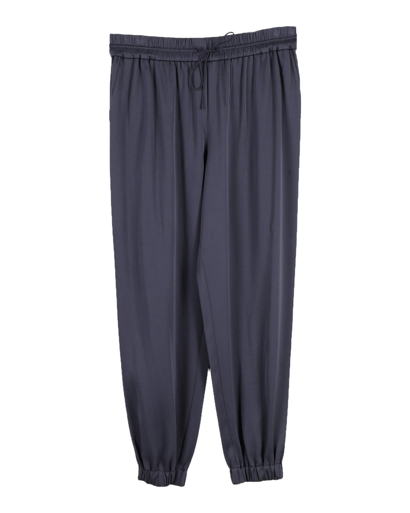 Jason Wu – Hose mit Kordelzug in Dunkelblau Blau Seide