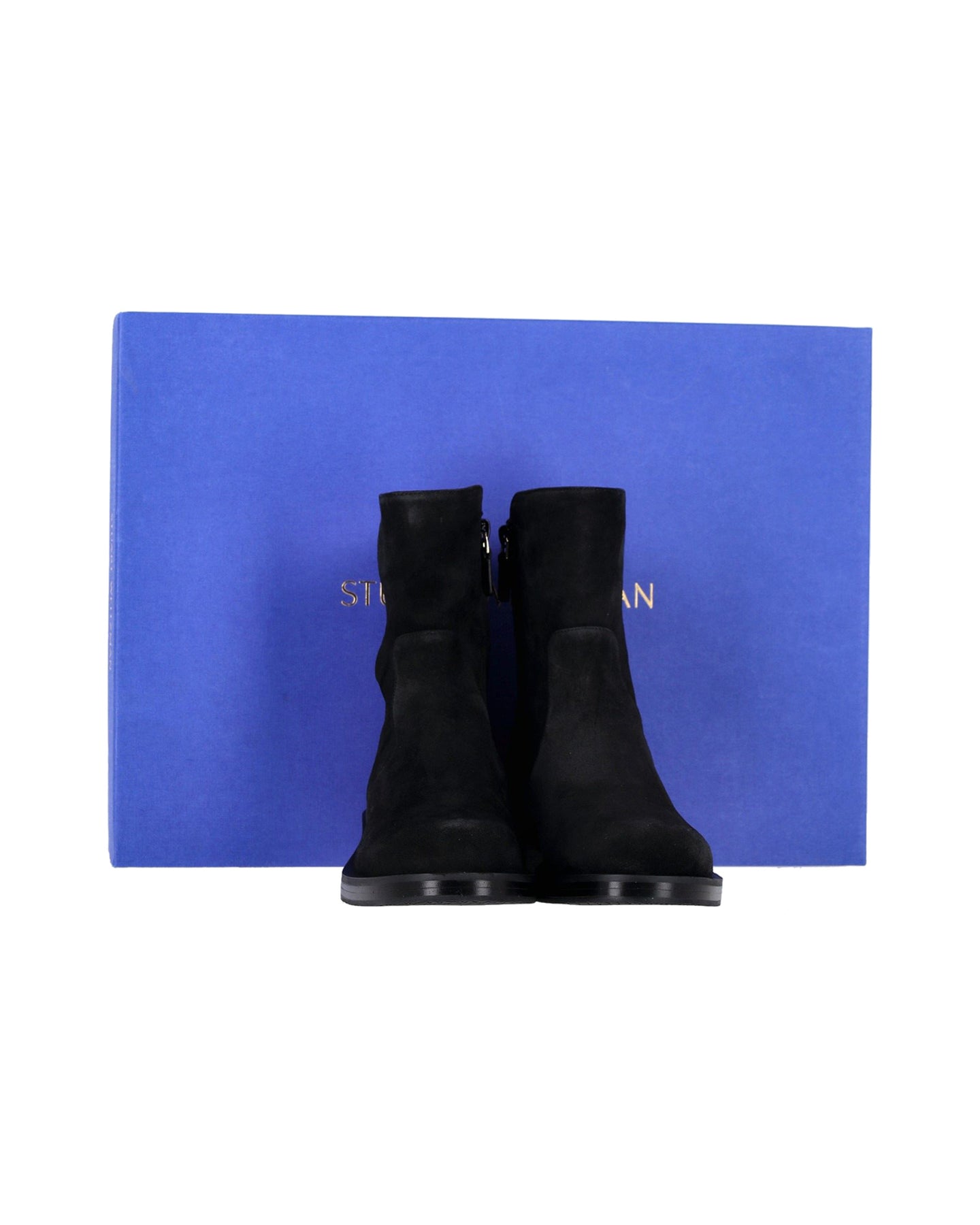 Stuart Wetizman 5050 Bold Stiefeletten mit Reißverschluss aus schwarzem Wildleder