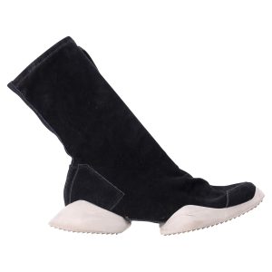 Rick Owens x Adidas Sock Runner Sneakers in schwarz Veloursleder 7748700373052