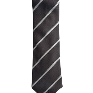 Brunello Cucinelli Braune diagonal gestreifte Seide Herren Krawatte