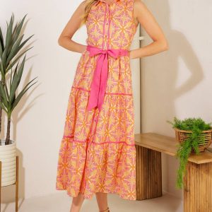 RAINFOREST RADIANCE Gewebtes Midikleid