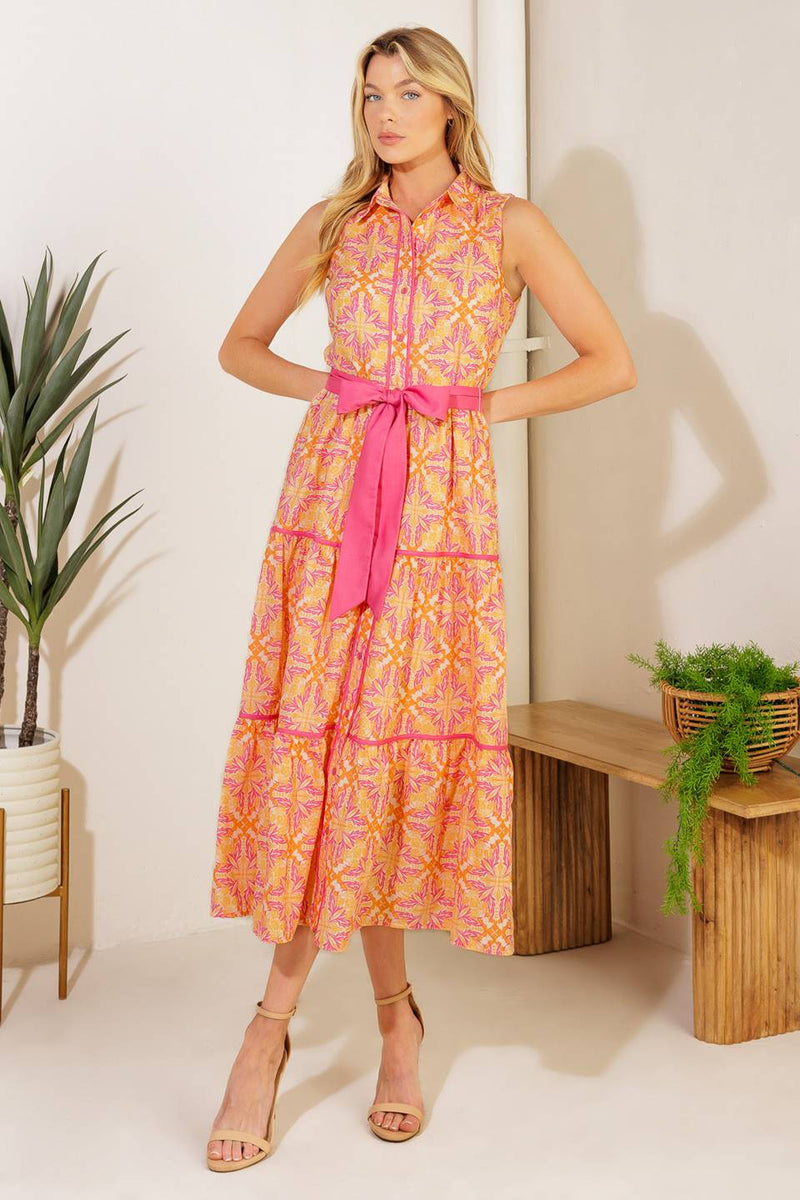 RAINFOREST RADIANCE gewebt MIDI Kleid