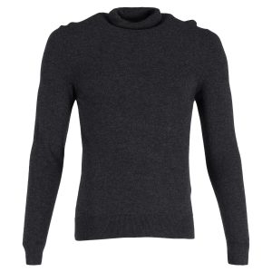 Mr P. Rollneck Pullover aus grauer Merinowolle 7748727341116