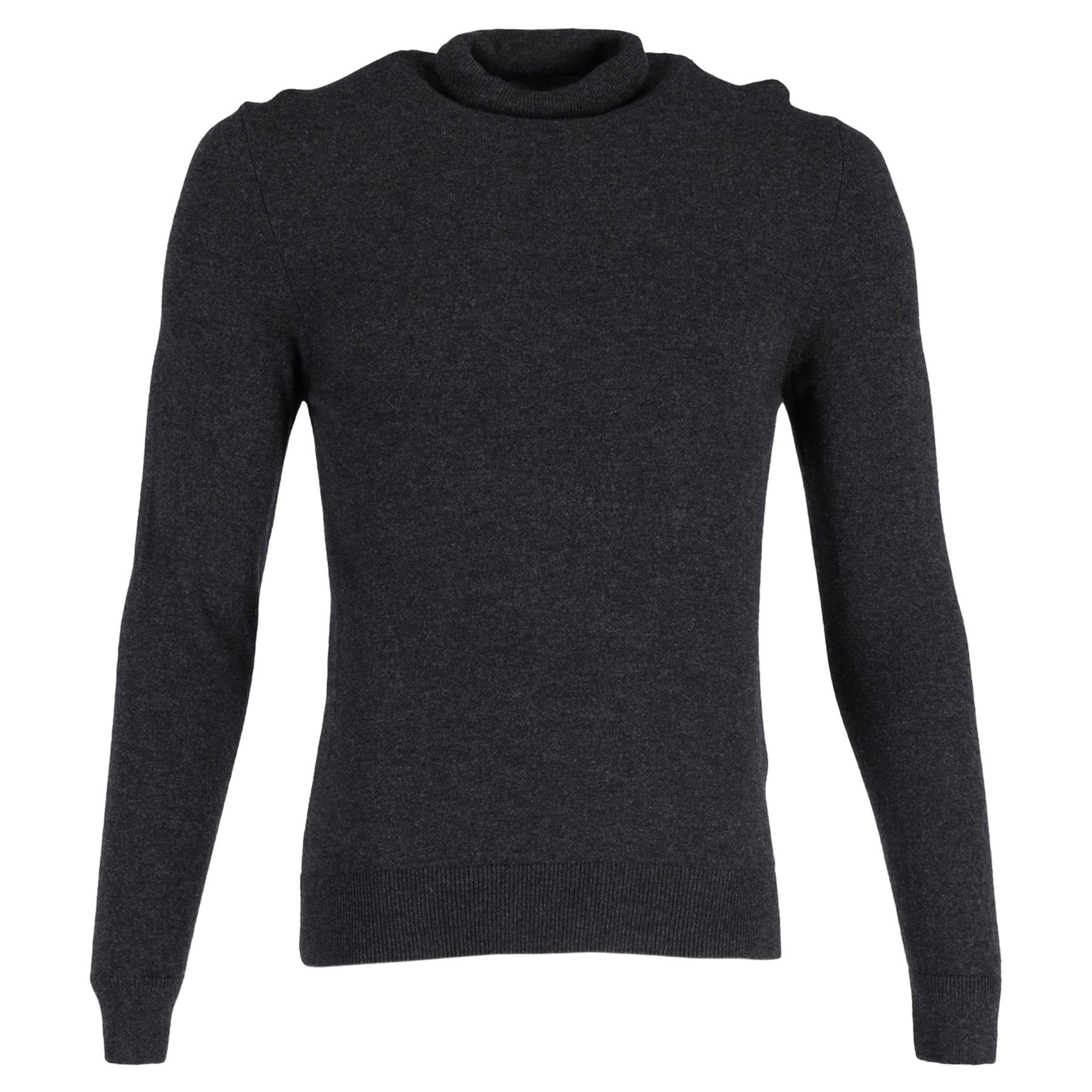 Mr P. Rollneck Pullover aus grauer Merinowolle