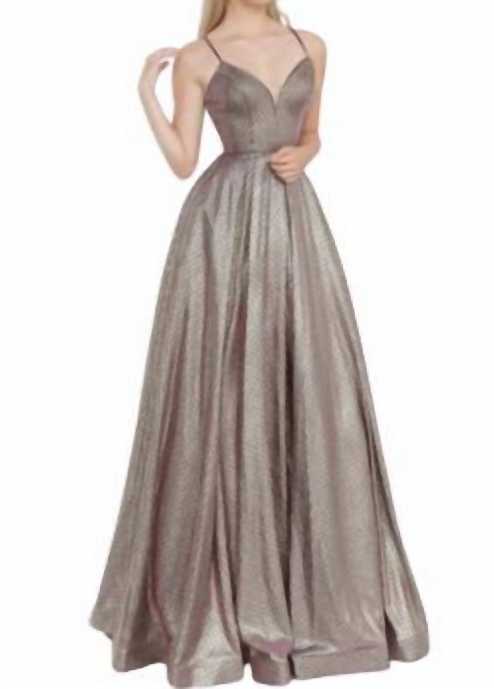 Metallic Ballkleid aus Metallic Gold