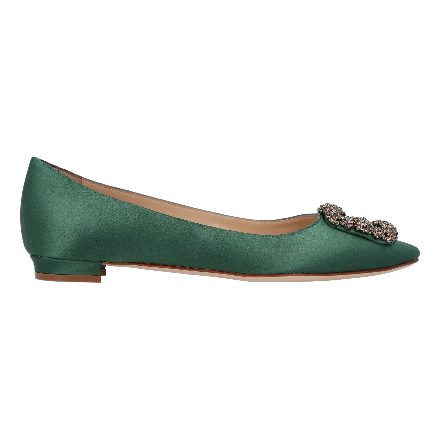 Manolo Blahnik Hangisi Flat Grün