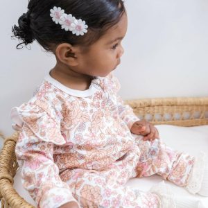Luna + Luca Blumen Overall + Schleifendetail
