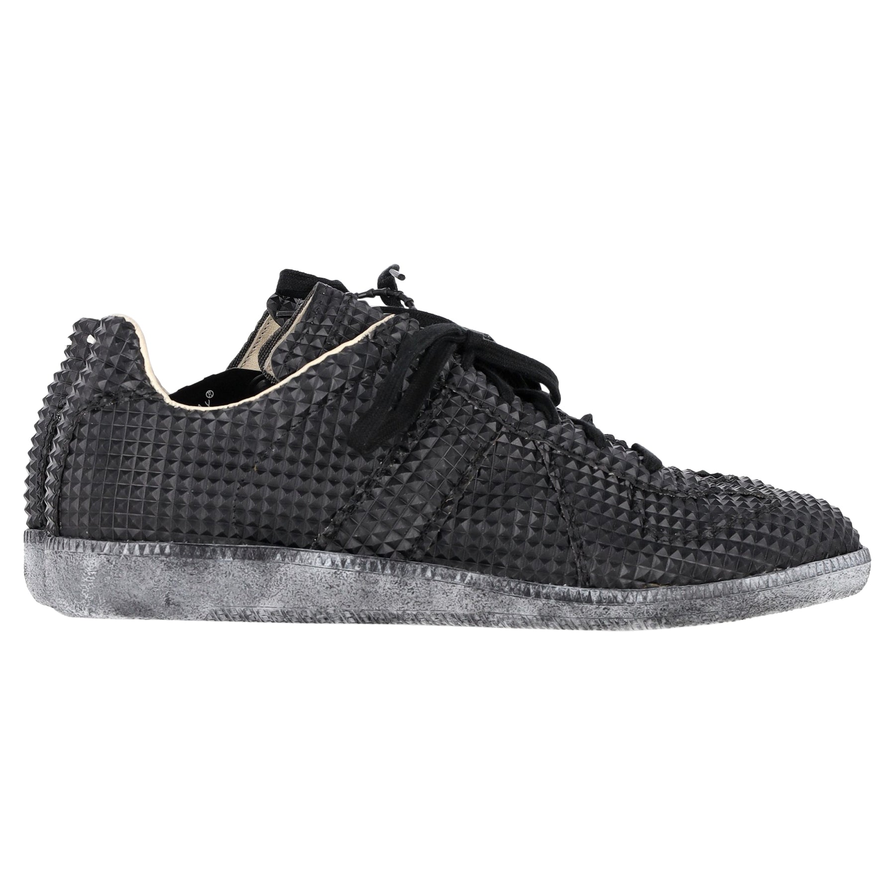 Maison Martin Margiela 22 Diamant Sneaker aus schwarzem Leder