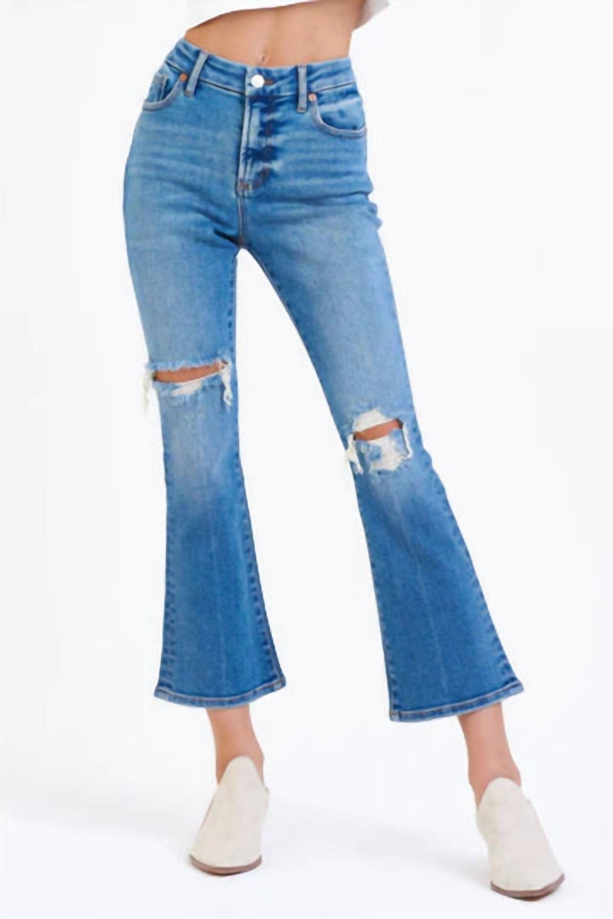 Jenna hoher Bund Kurzarm-Jeans im Golden Gate