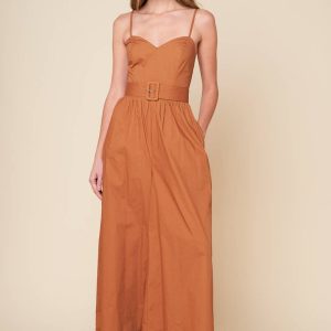 ELEVATED ICON brauner gewebter Jumpsuit