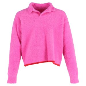 Jacquemus Neve Poloshirt aus rosa Polyamid