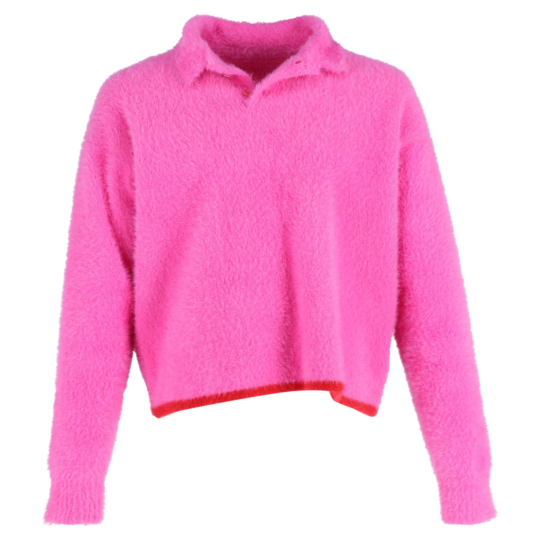 Jacquemus Neve Poloshirt aus rosa Polyamid