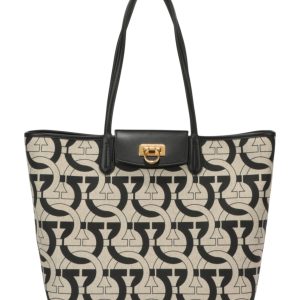 Gancini Print Canvas Tasche
