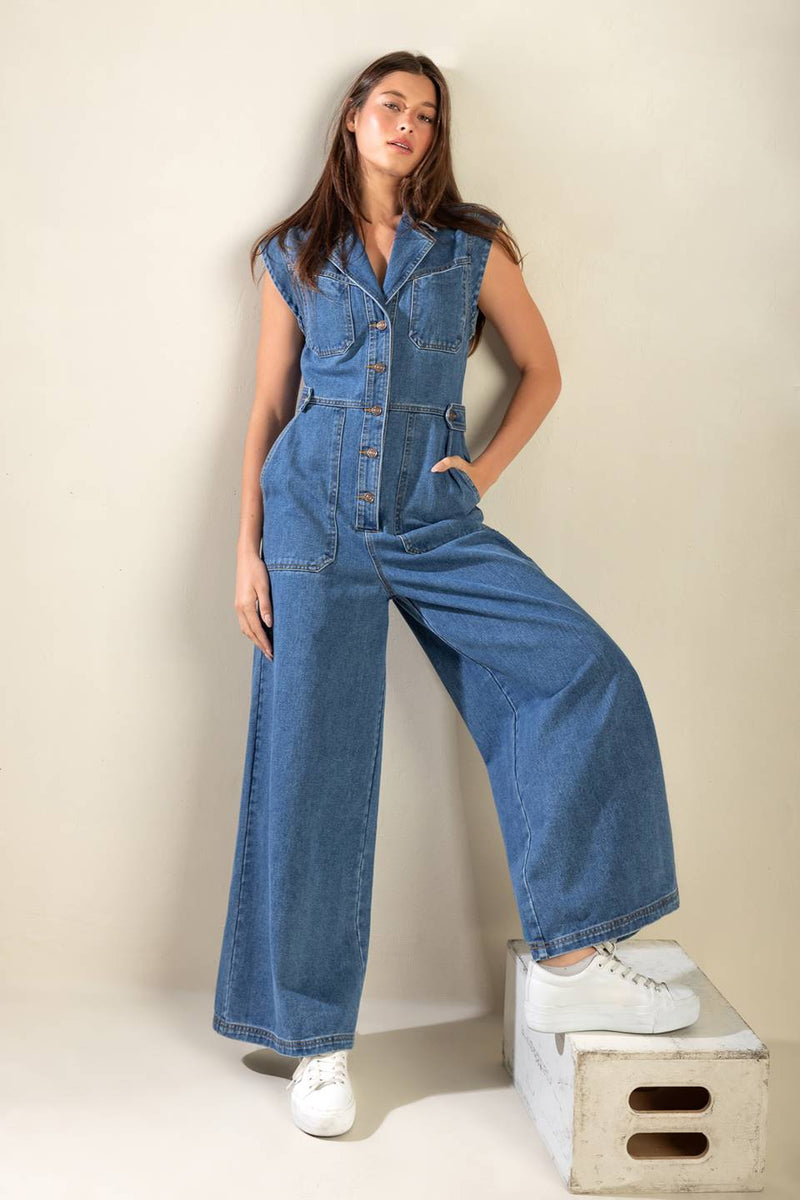 ÜBER SIE WIEDER Denim Jumpsuit