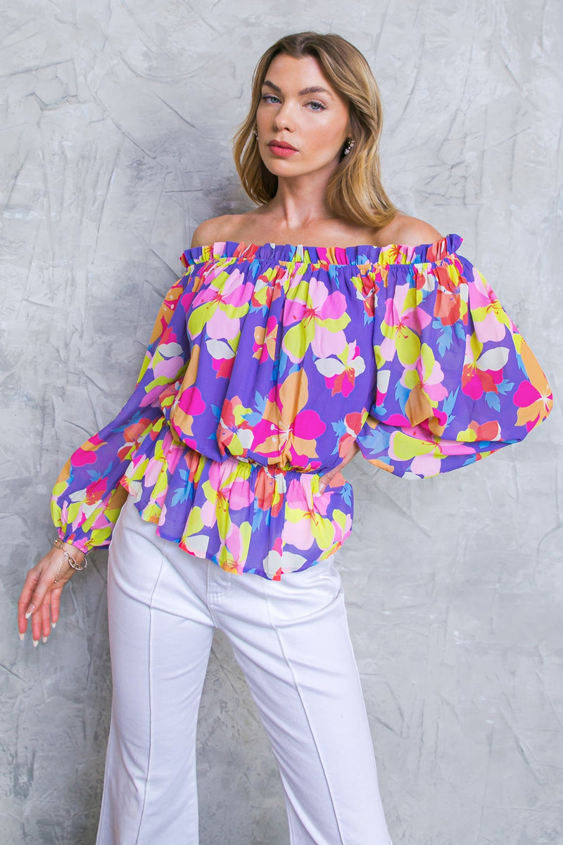 EHRLICH TRUTHFULLY Violett gewebt TOP
