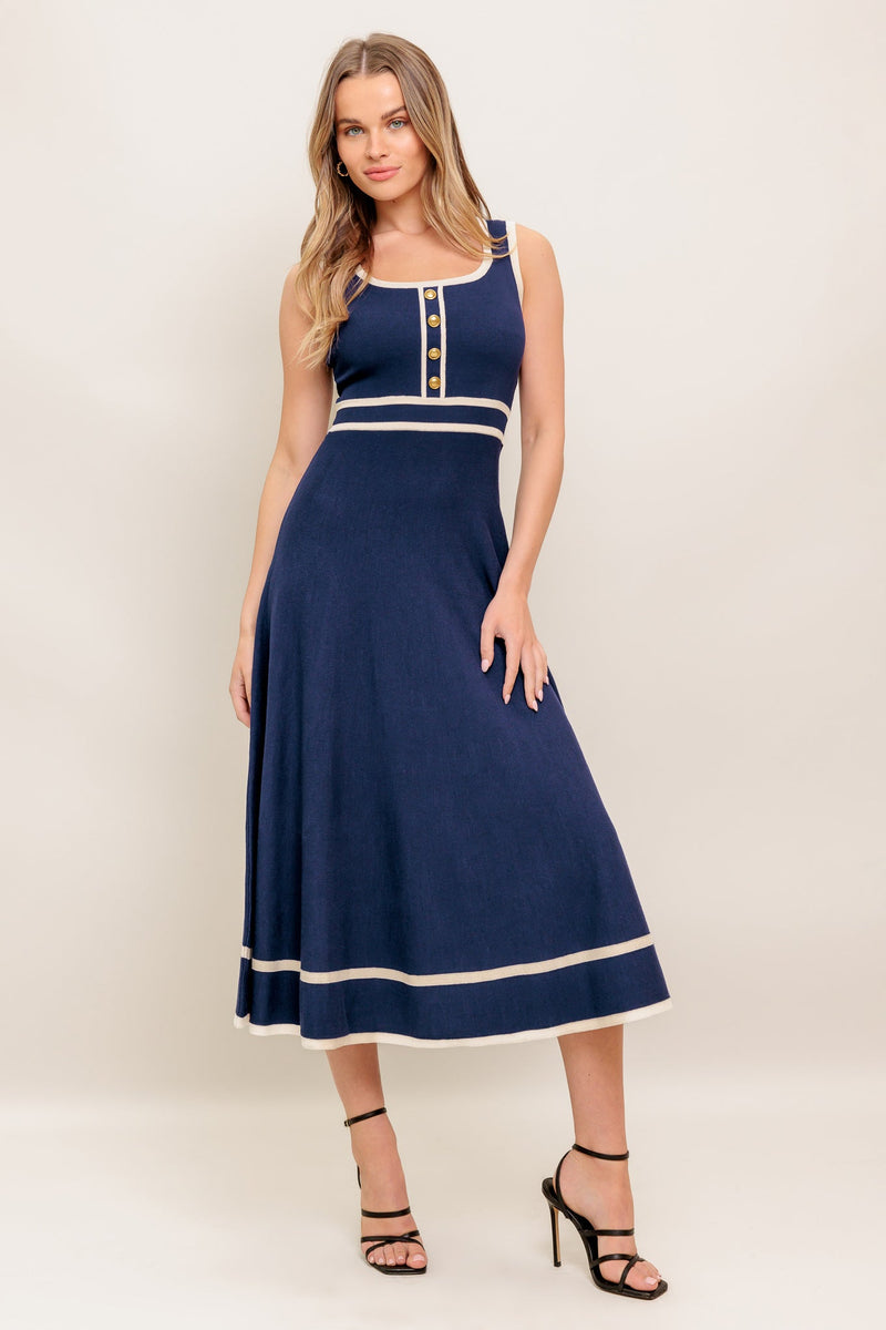 DREAMY DAISY Strick MIDI Kleid