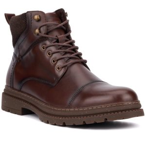 Glenn Lugged Sole Leder Kampf & mit Schnürstiefeln