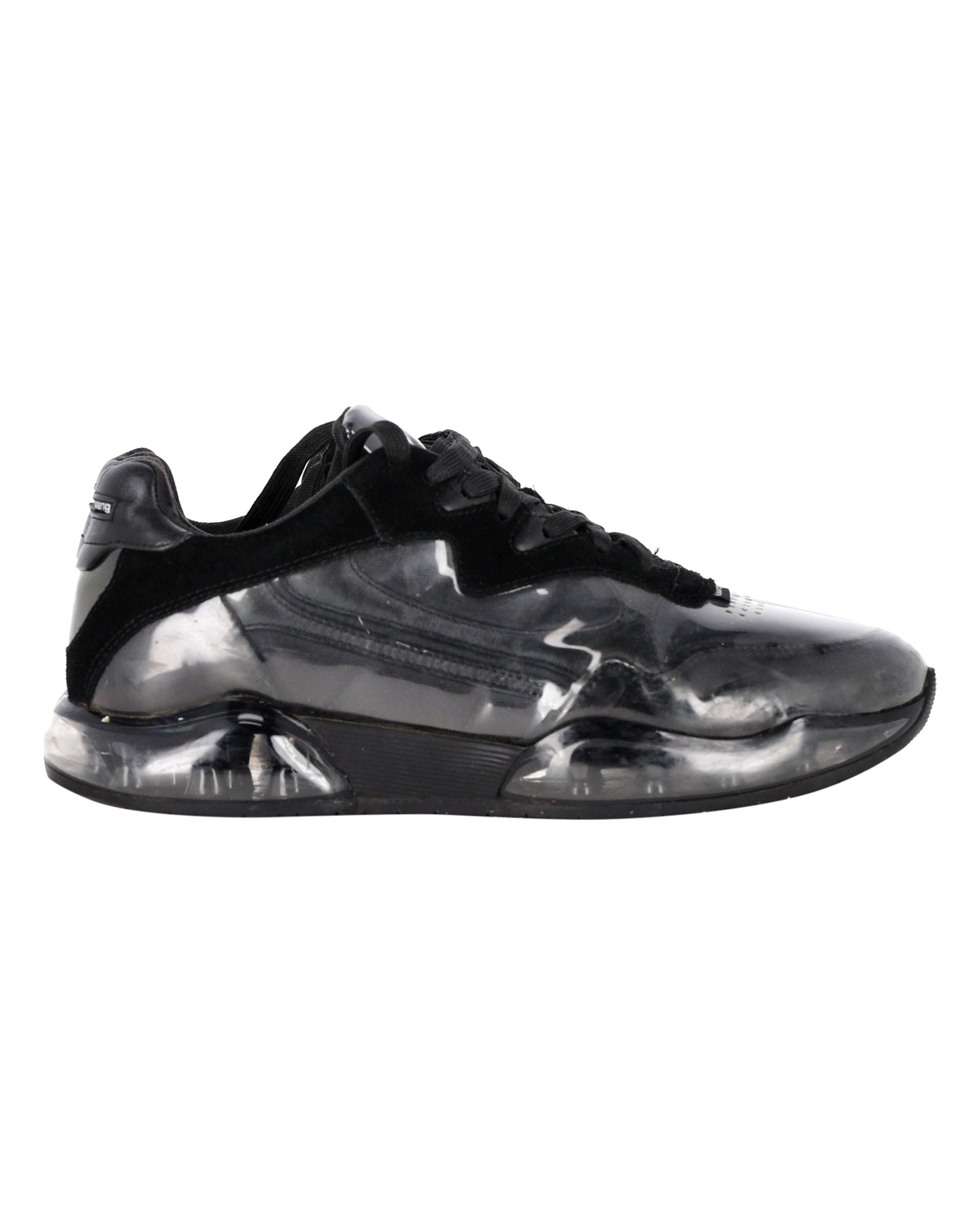 Alexander Wang AWNYC Stadium Sneaker aus schwarzem PVC und Wildleder