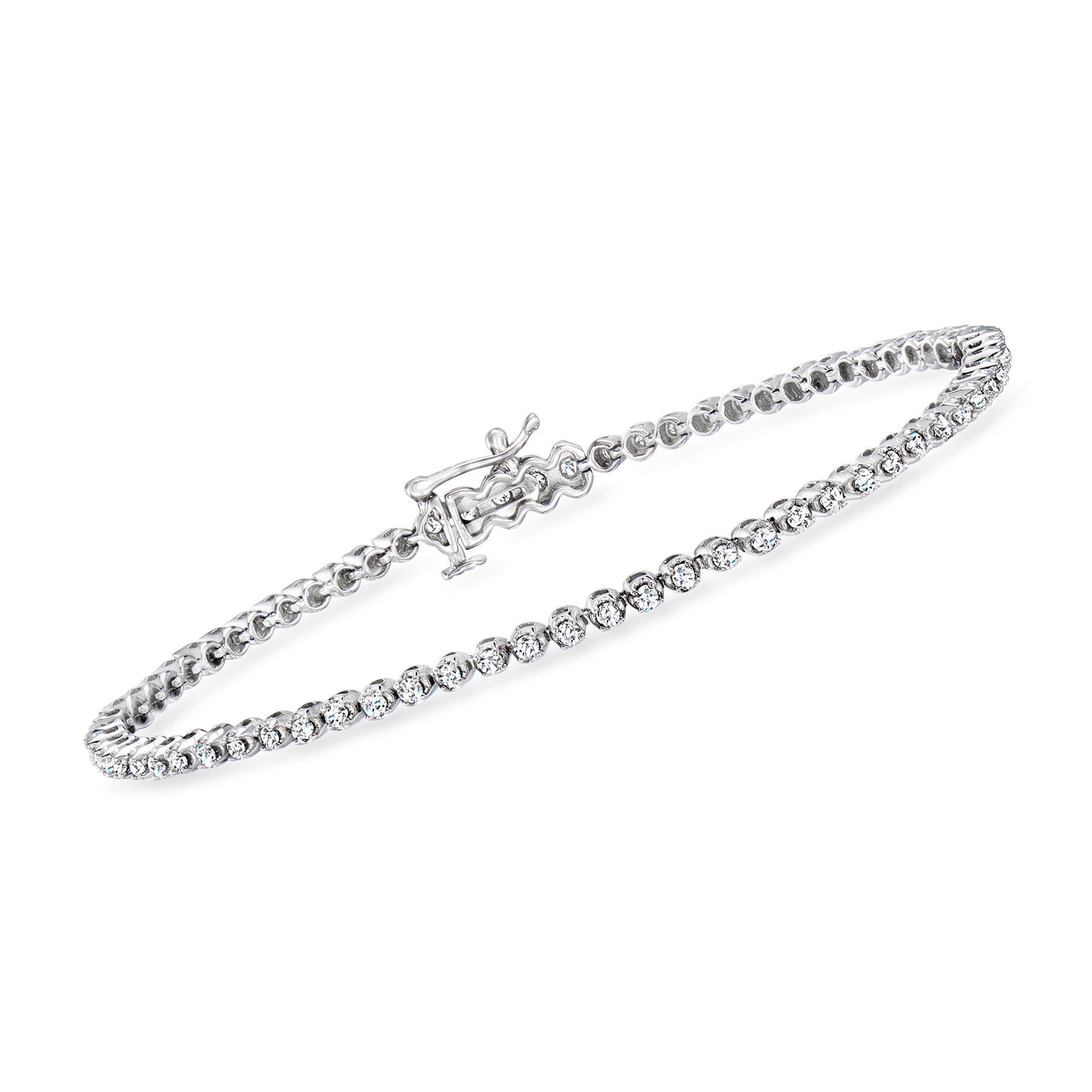 RS Pure Von Ross-Simons Diamant Tennisarmband in Sterling Silber