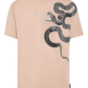 t-shirt rund Hals ss Schlange