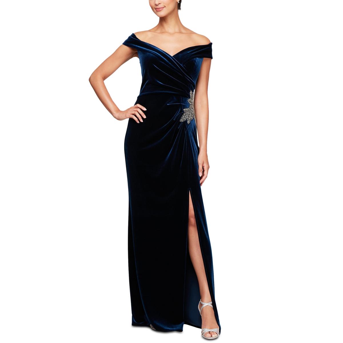 Petites Velvet bestickt Abendkleid