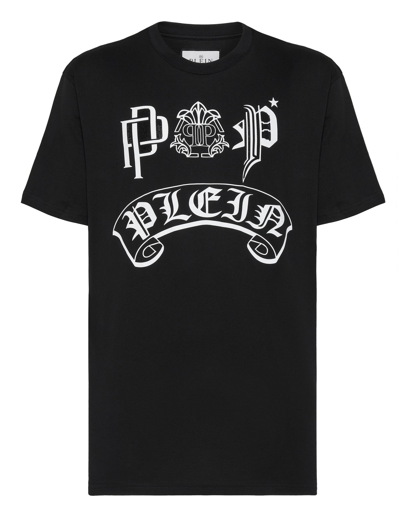 T-Shirt Rundhals SS Gothic Plein mit Kristallen