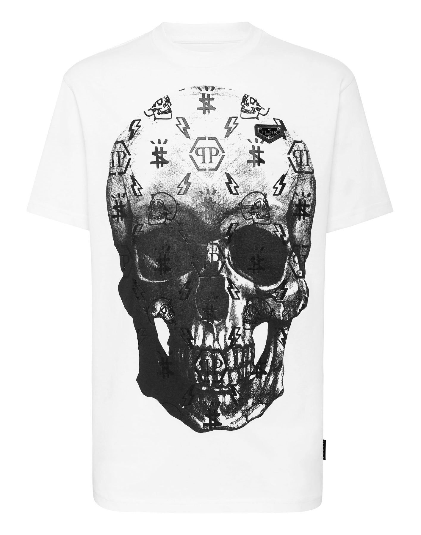 T-Shirt mit Rundhalsausschnitt SS-Muster Skull
