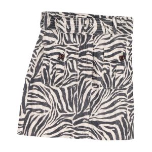 Zimmermann Minirock mit Zebra-Muster in Schwarz und Weiß