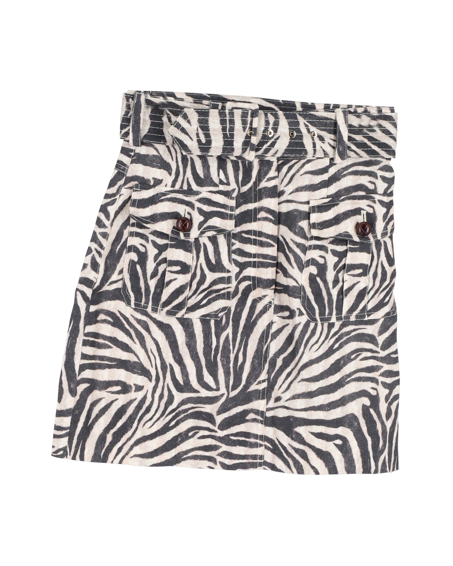 Zimmermann Minirock mit Zebra-Muster in Schwarz und Weiß