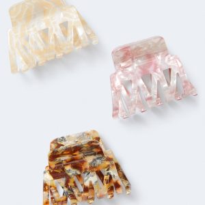 Aeropostale mittel Marmorierte Klauen Haarspange 3-Packung