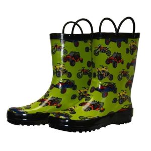 Jungen grün Sand Spielzeug Gummi regen Stiefel 5 Kleinkind-3 Kinder