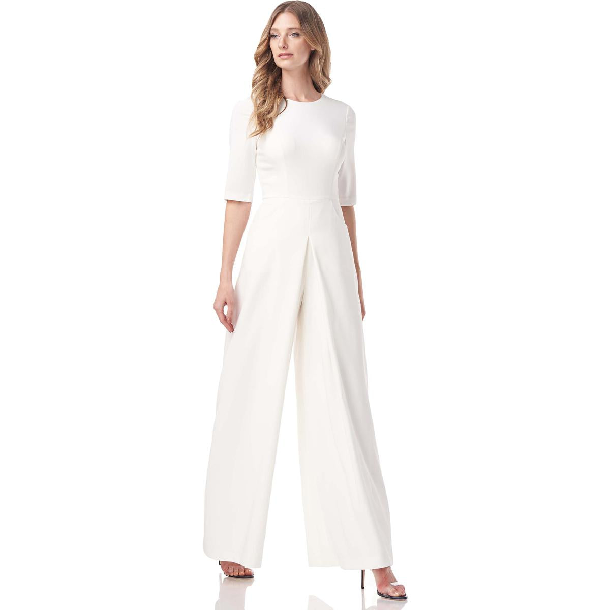 Sabine weites Bein Ellbogen Ärmel Jumpsuit