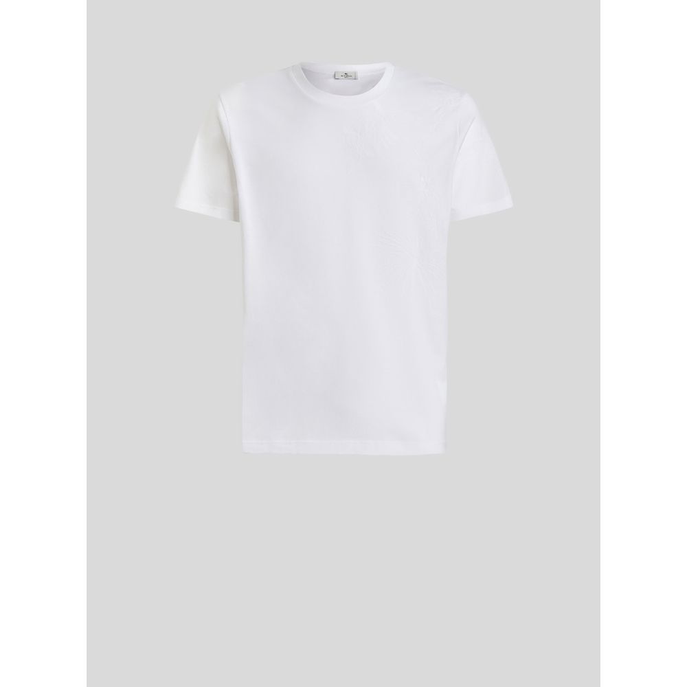 Blumenstickerei T-Shirt